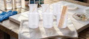 gobelets doseurs transparents